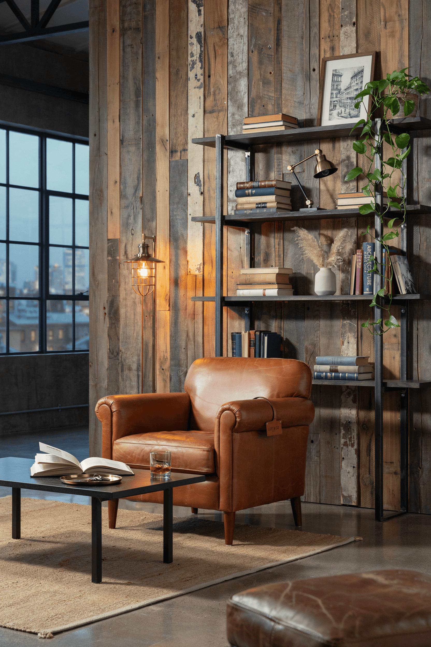 21 Moody Industrial Accent Walls in Living Room Ideas
