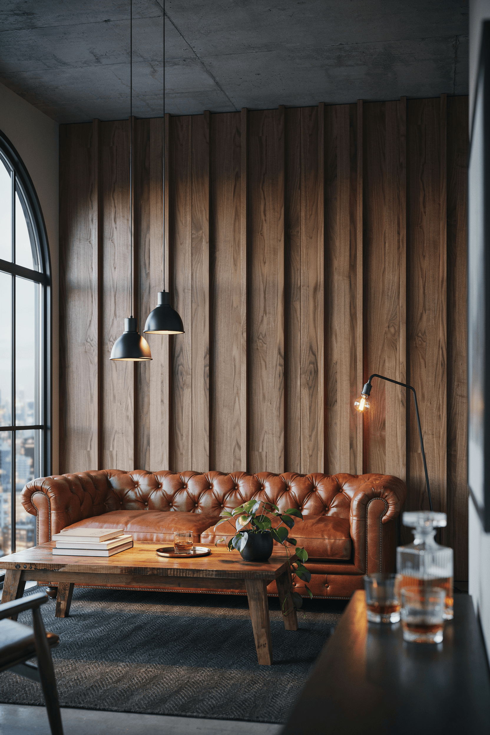 21 Moody Industrial Accent Walls in Living Room Ideas