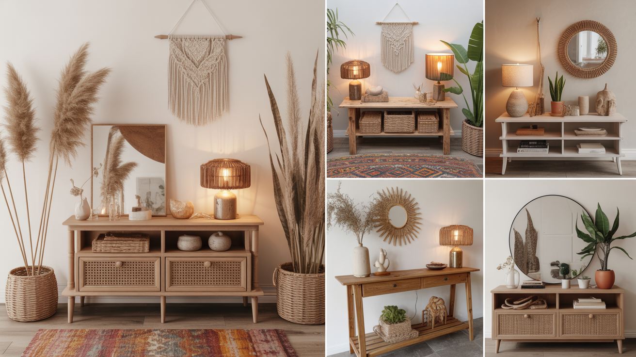 14 Boho Console Table Corners for a Calm, Natural Vibe