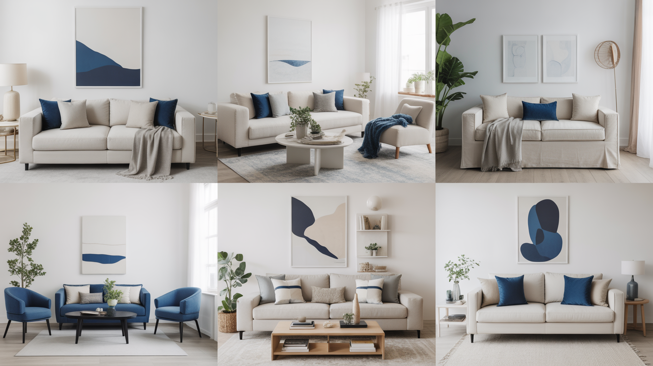 22 Neutral and Blue Living Room Ideas for Modern Homes