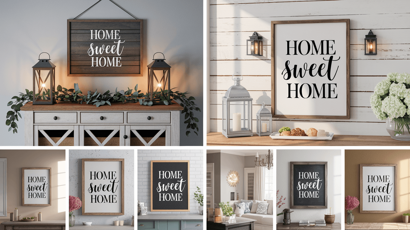 25 Stunning Home Sweet Home Sign Ideas for Cozy Spaces