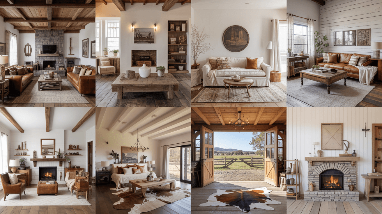27 Charming Western Farmhouse Living Room Ideas