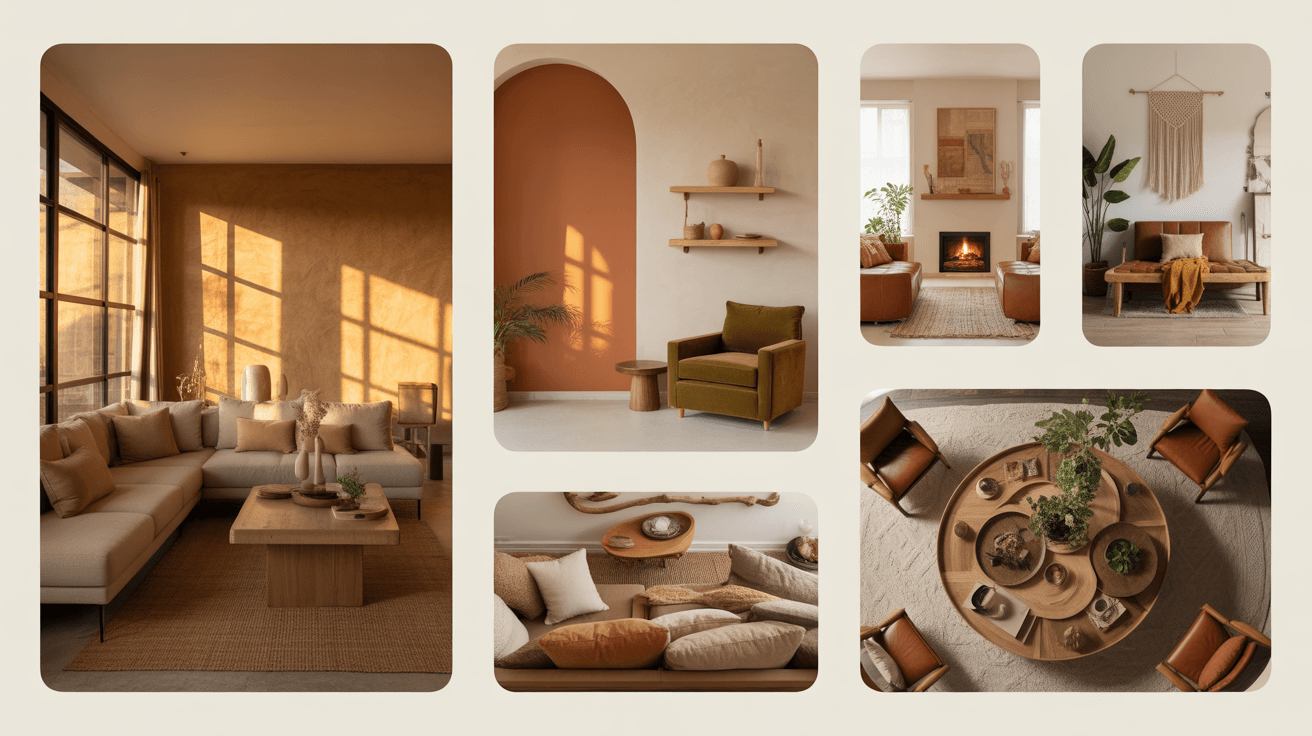 23 Warm Earthy Living Room Ideas for a Cozy & Natural Home