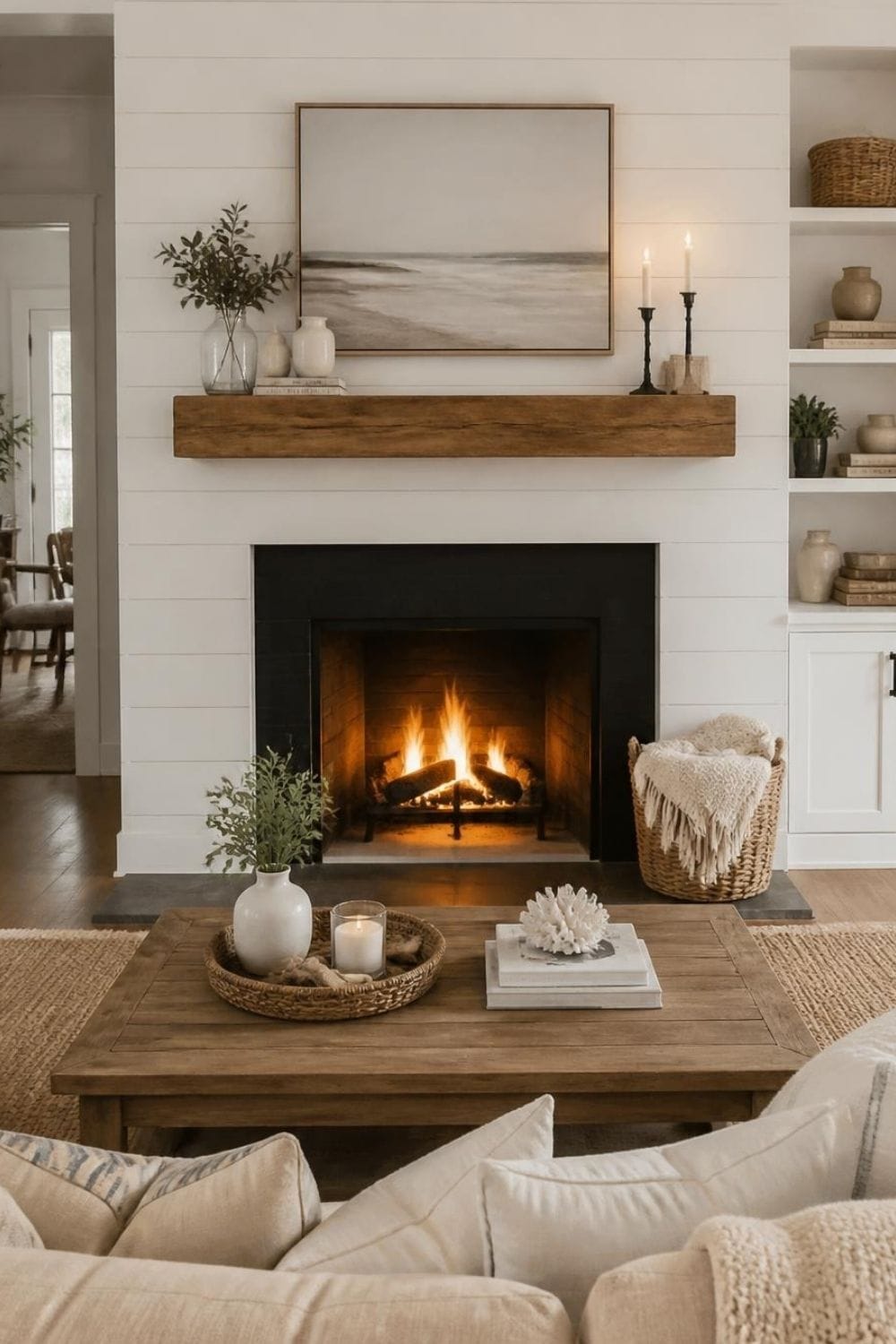 Shiplap Fireplace Wall – home decor idea