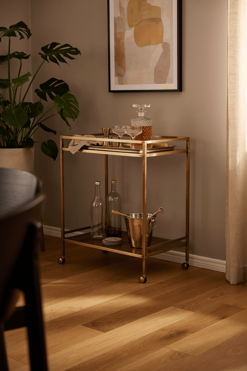 Corner Bar Cart – home decor idea