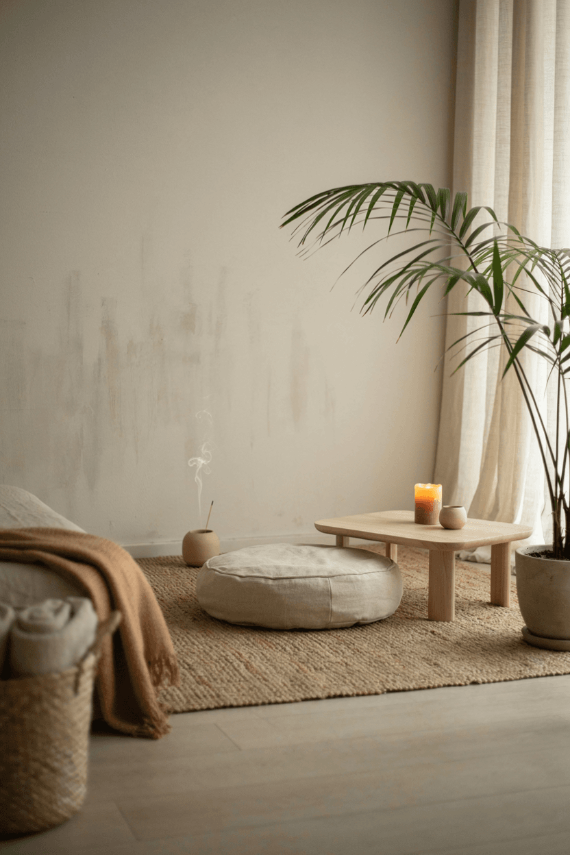 Corner Meditation Space – home decor idea