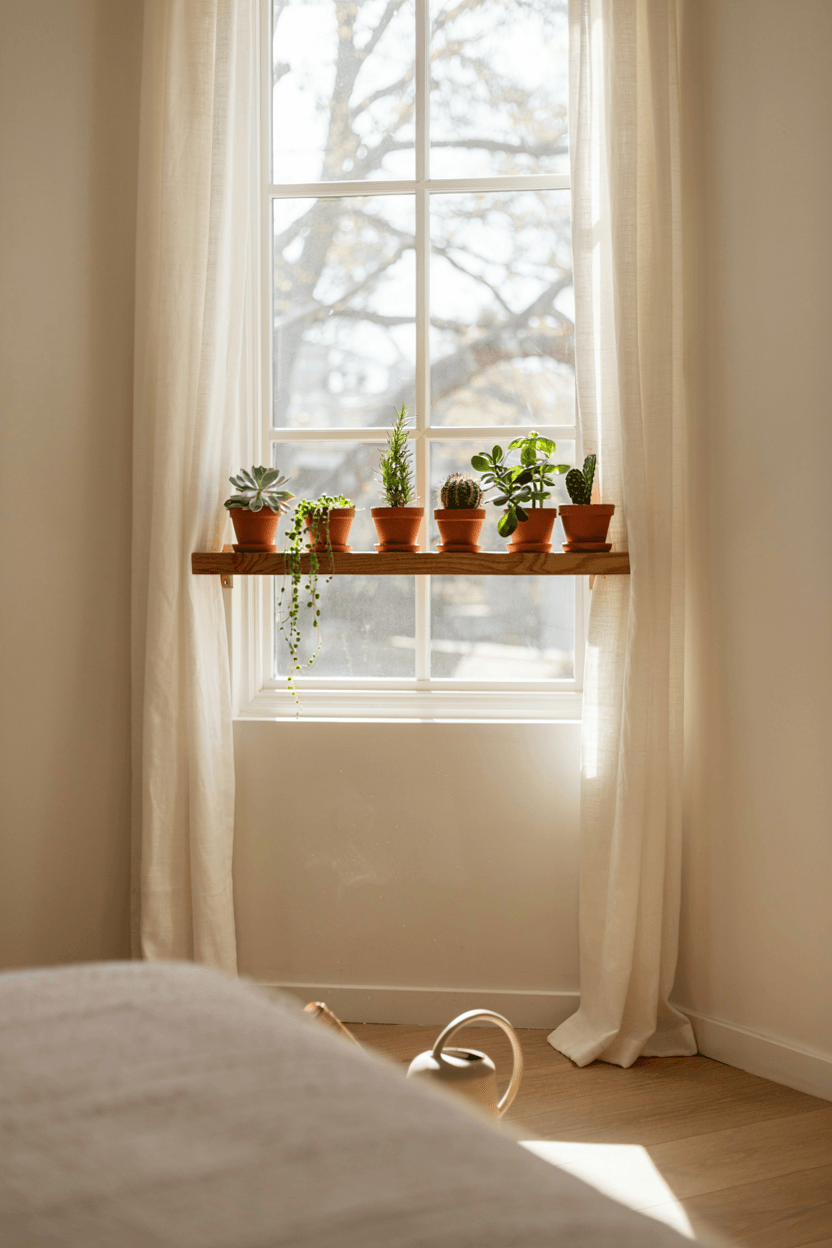 Window Ledge Plant Shelf – home decor idea