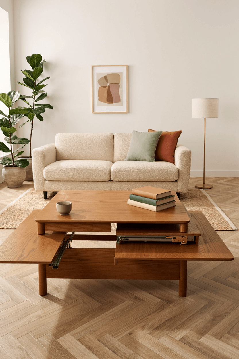Expandable Wood Coffee Table – home decor idea