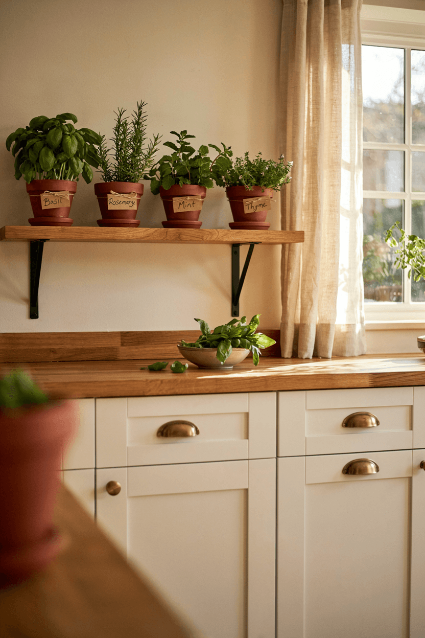 Kitchen Herb Wall Shelf – home decor idea