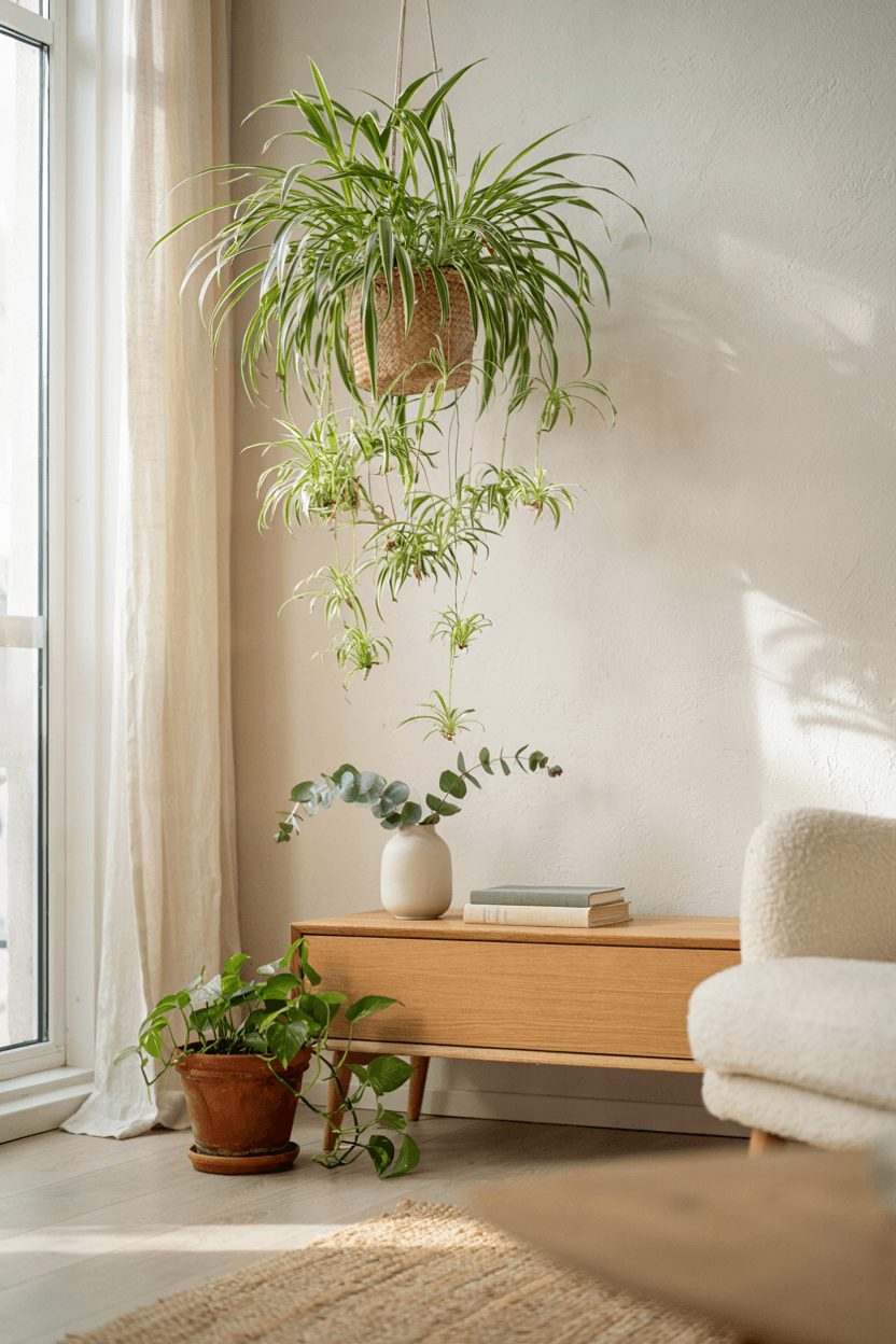 Spider Plant Hanging Display – home decor idea