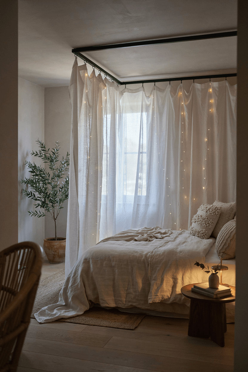 Corner Canopy Bed Nook – home decor idea