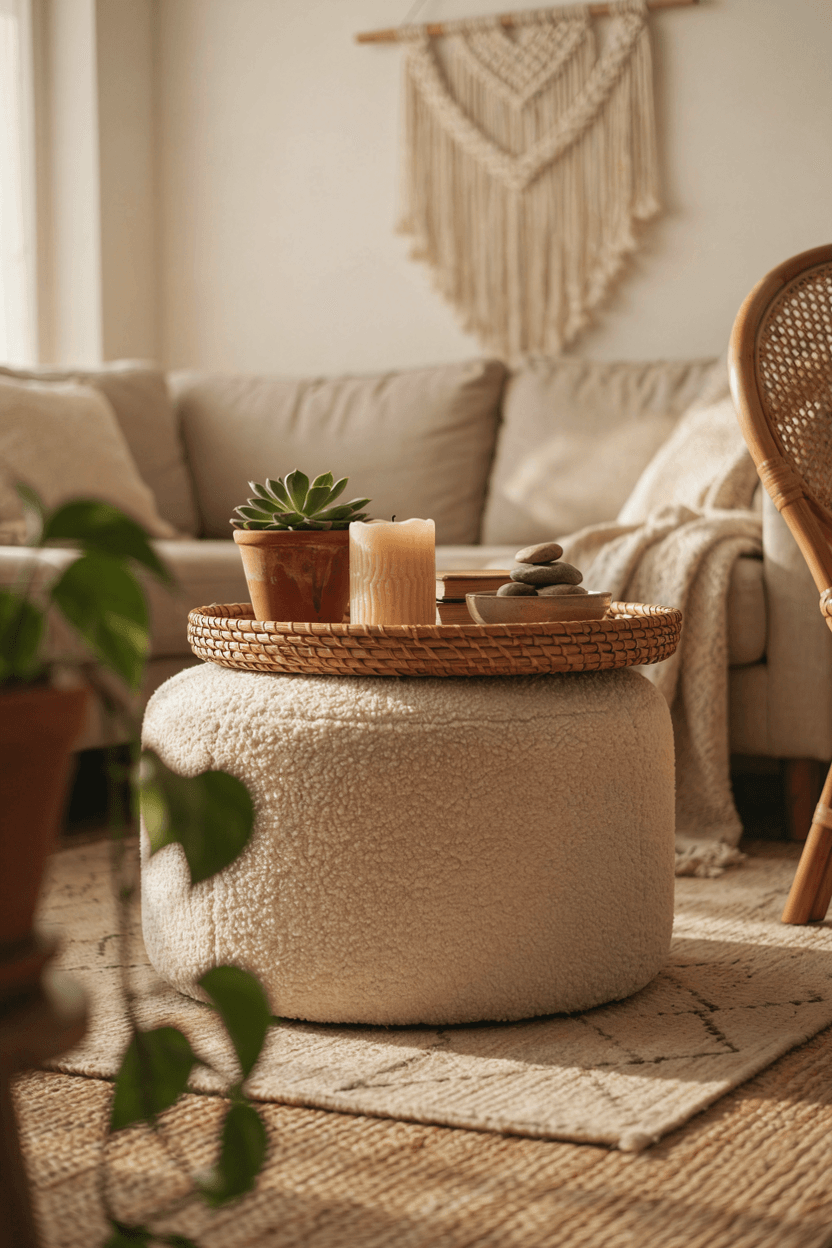 Woven or Rattan Tray Decor – home decor idea