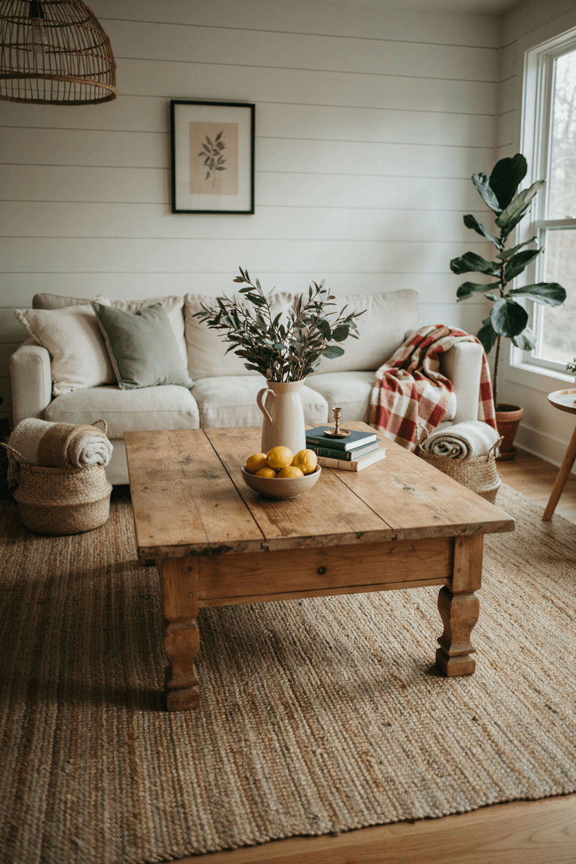 Farmhouse Wood Coffee Table – home decor idea