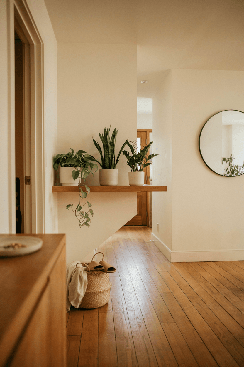 Entryway Plant Wall Shelf – home decor idea