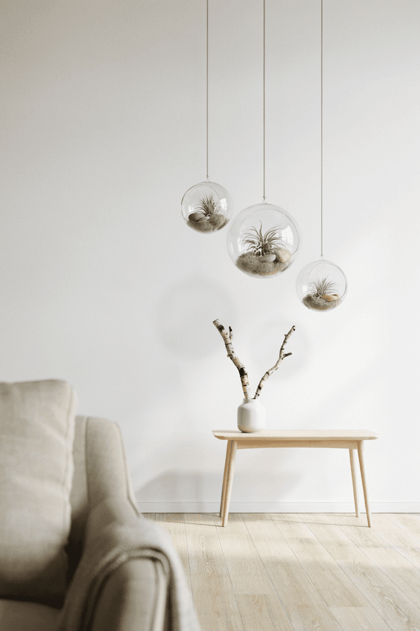 Hanging Plant in Glass Globe – home decor idea