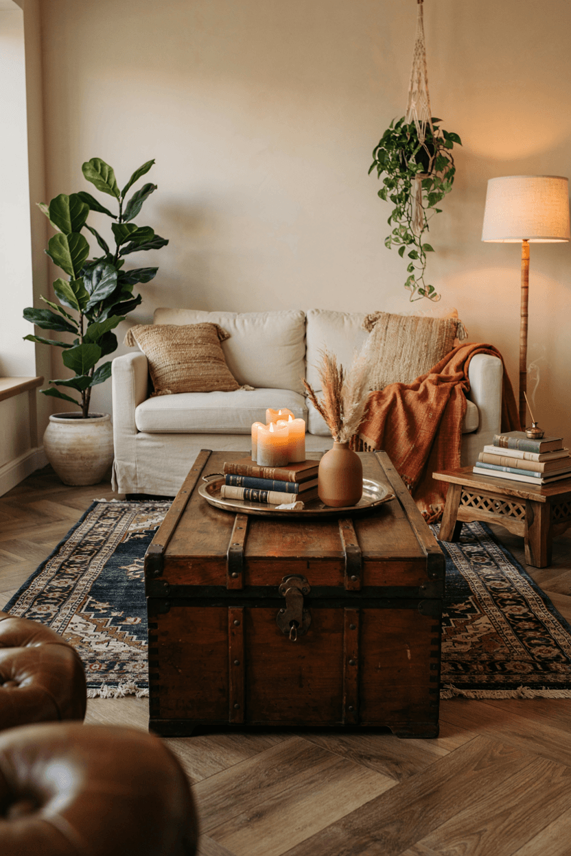 Wood Trunk Coffee Table – home decor idea