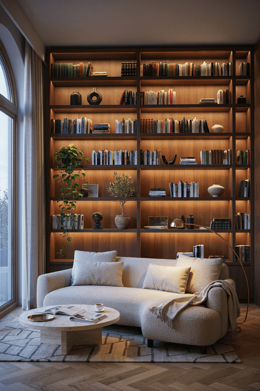 Bookshelf with Lighting – home decor idea