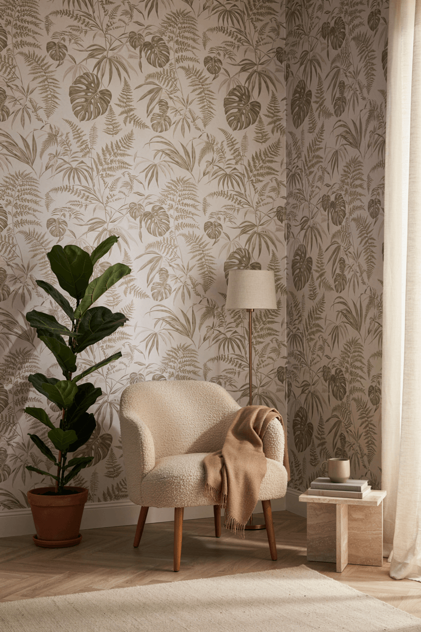 Corner Wallpaper Accent – home decor idea