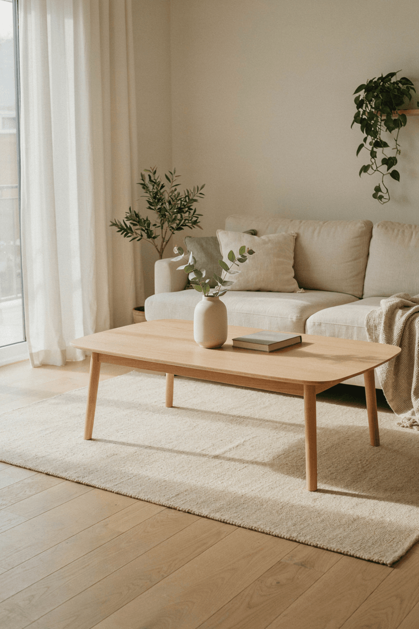Scandinavian Wood Coffee Table – home decor idea