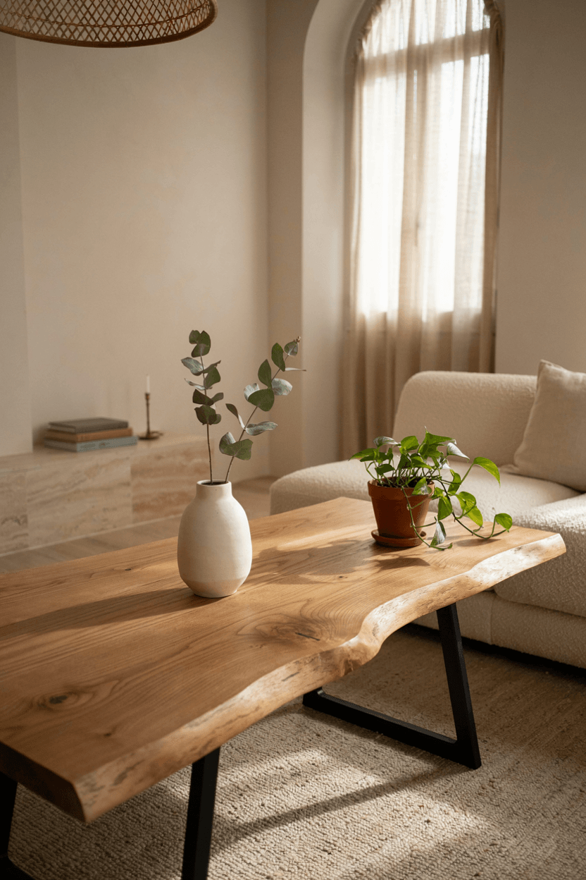 Live Edge Wood Coffee Table – home decor idea
