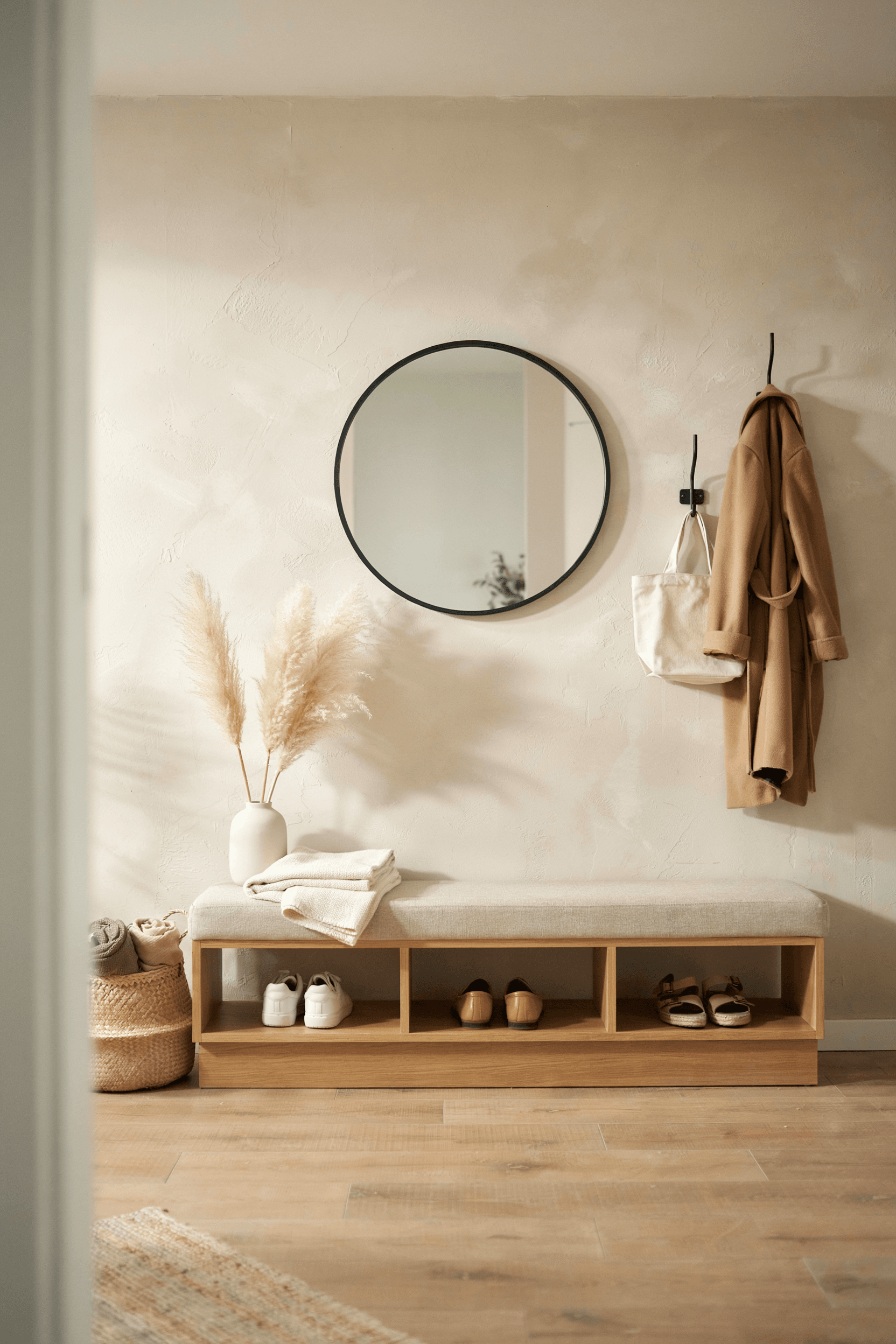 Entryway Shoe Bench with Storage – home decor idea