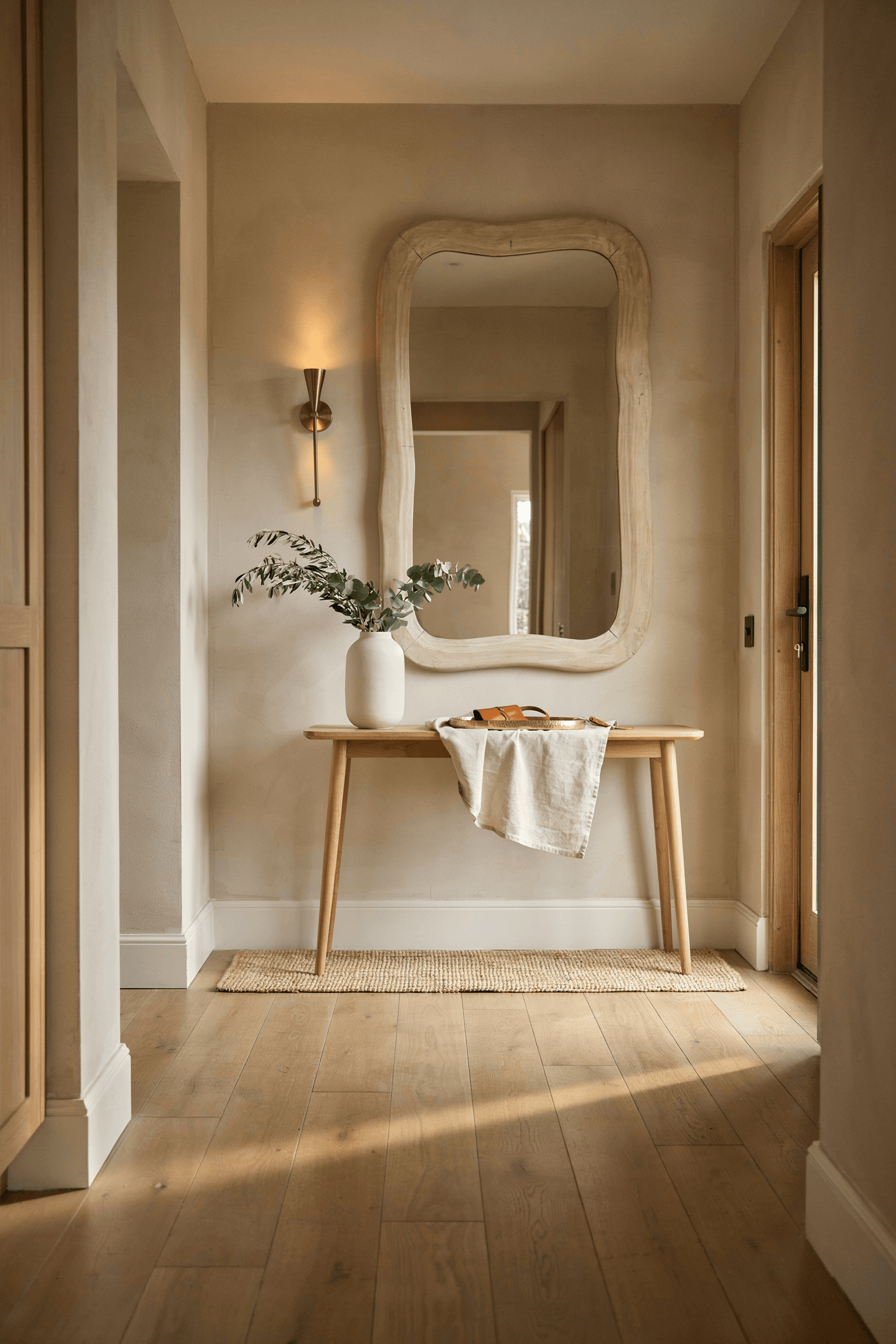 Foyer with Statement Mirror – home decor idea