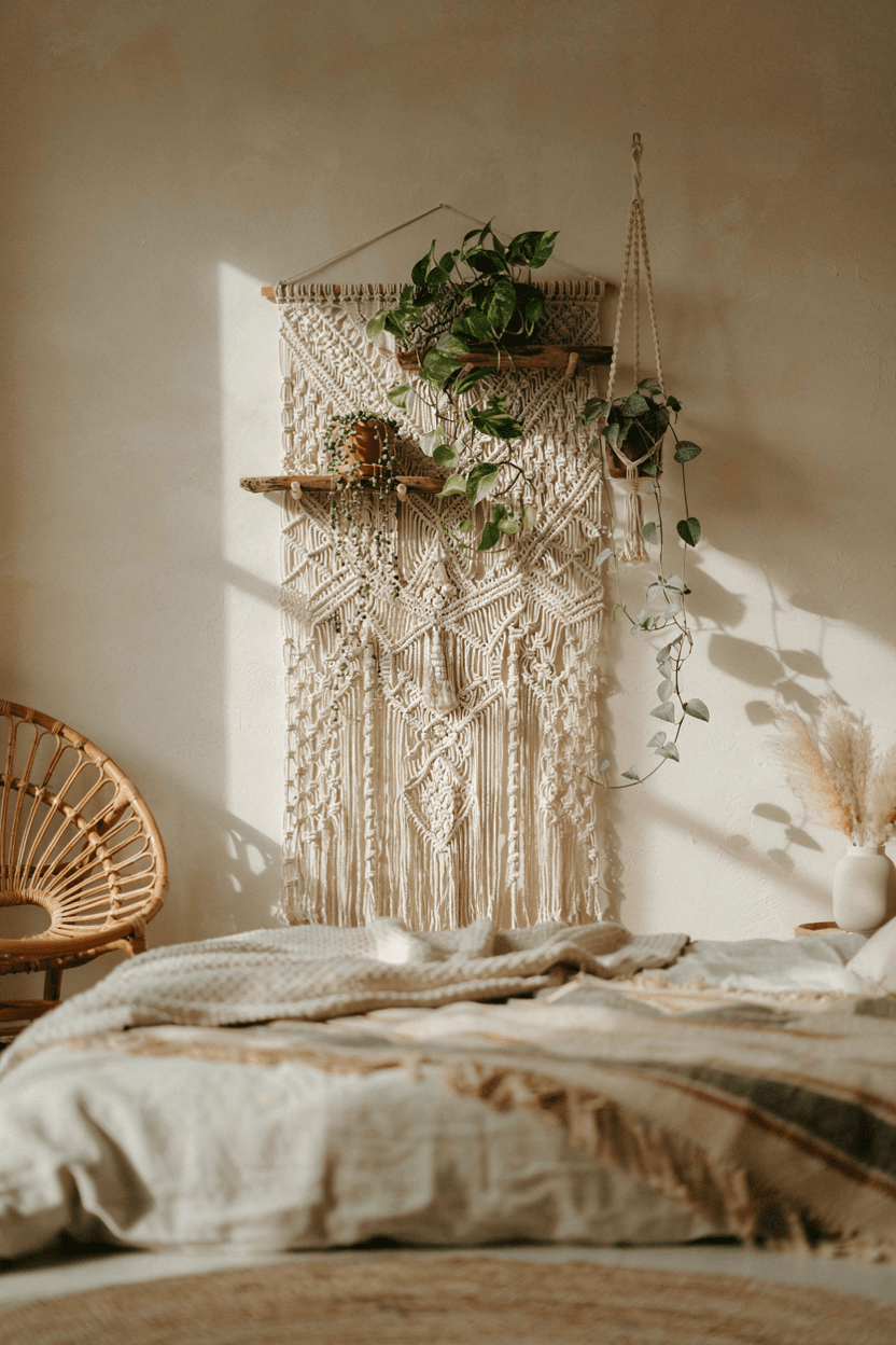 Macrame Plant Wall Shelf – home decor idea