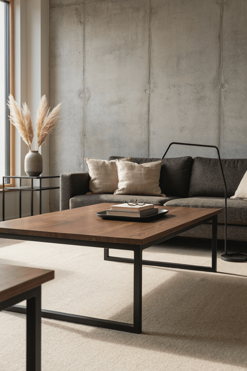 Wood and Metal Coffee Table – home decor idea