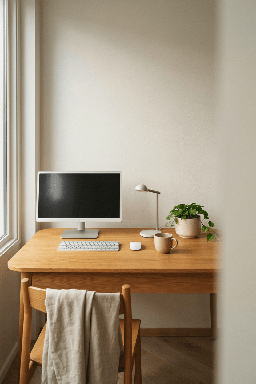 Minimal Clean Desk Setup – home decor idea