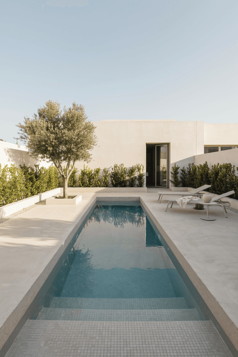 Minimal Rectangle Pool Design – home decor idea