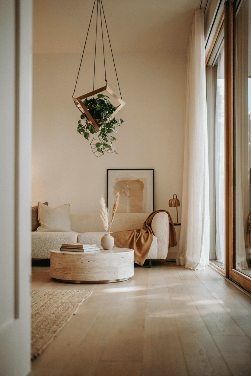 Geometric Metal Hanging Planter – home decor idea