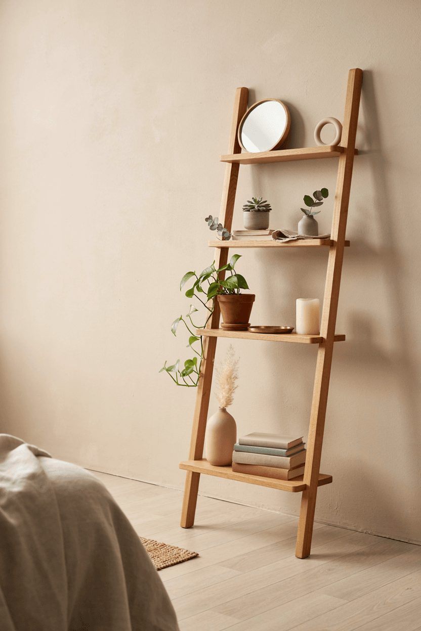 Corner Ladder Shelf – home decor idea