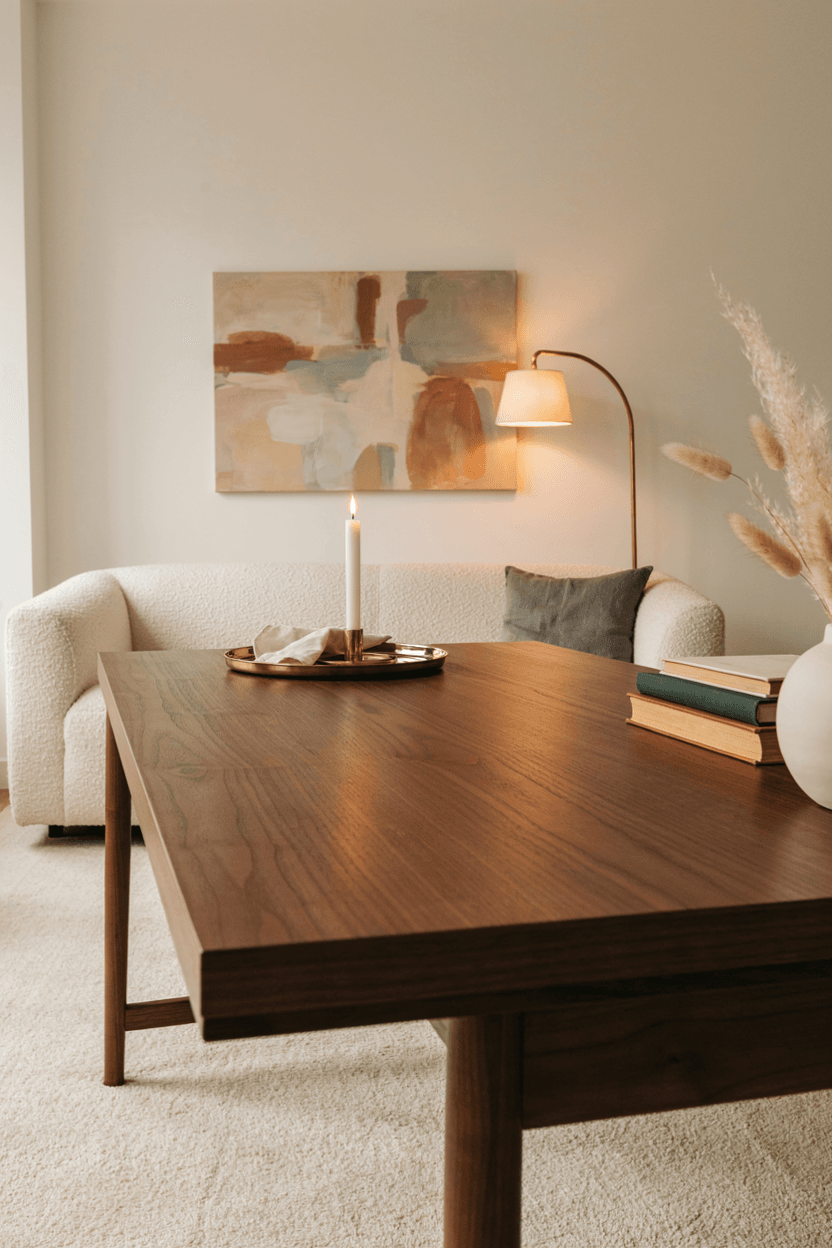 Dark Stained Wood Coffee Table – home decor idea