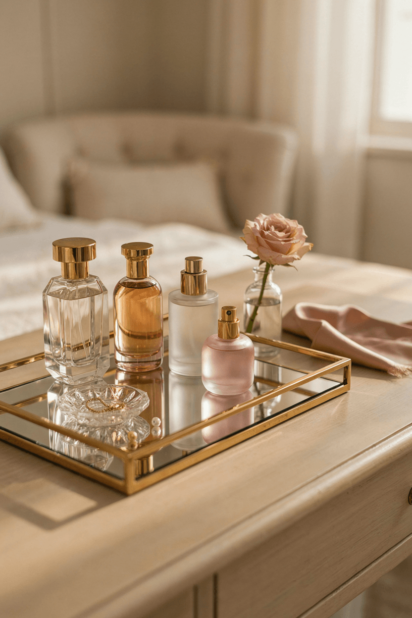 Perfume Tray Decor – home decor idea