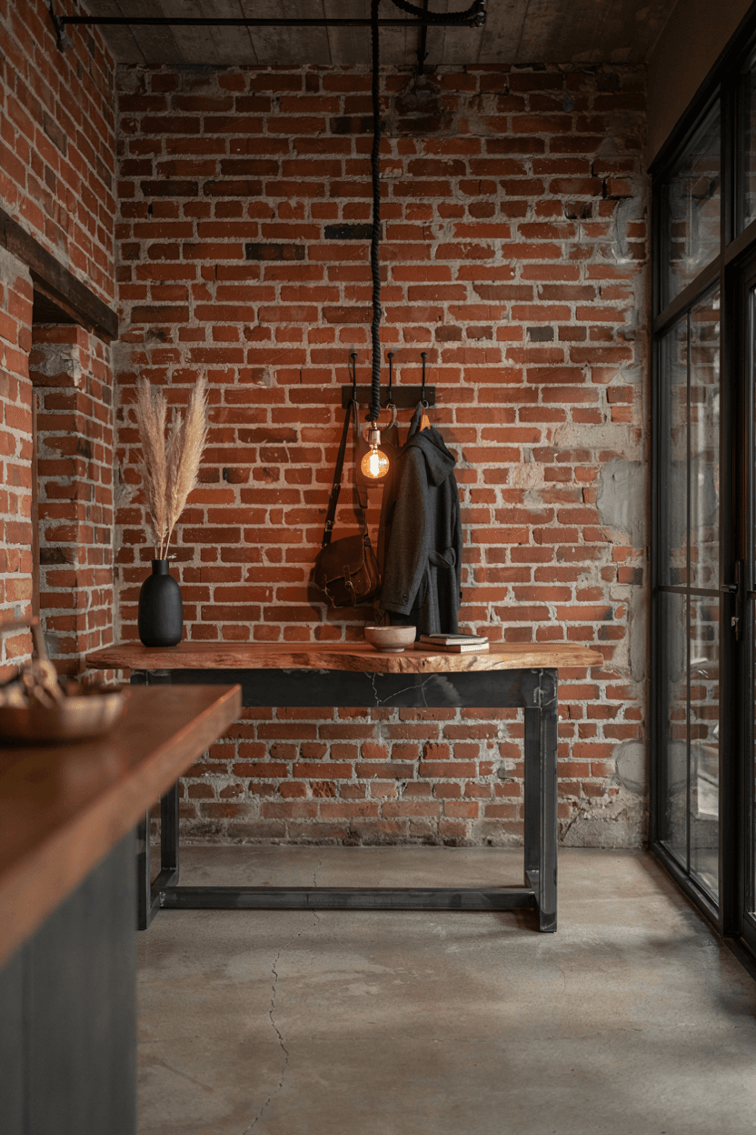 Industrial Style Entryway Table – home decor idea