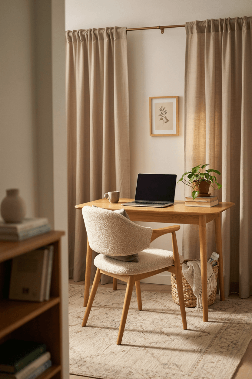 Home Office with Cozy Textiles – home decor idea
