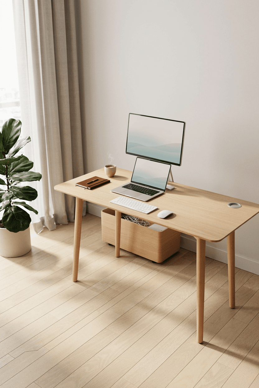 Desk with Cable Management – home decor idea