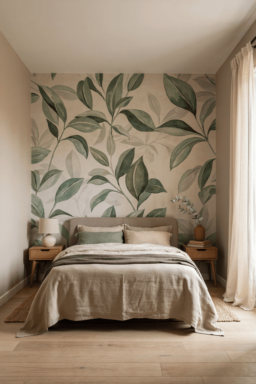 Add Wallpaper to One Wall – home decor idea