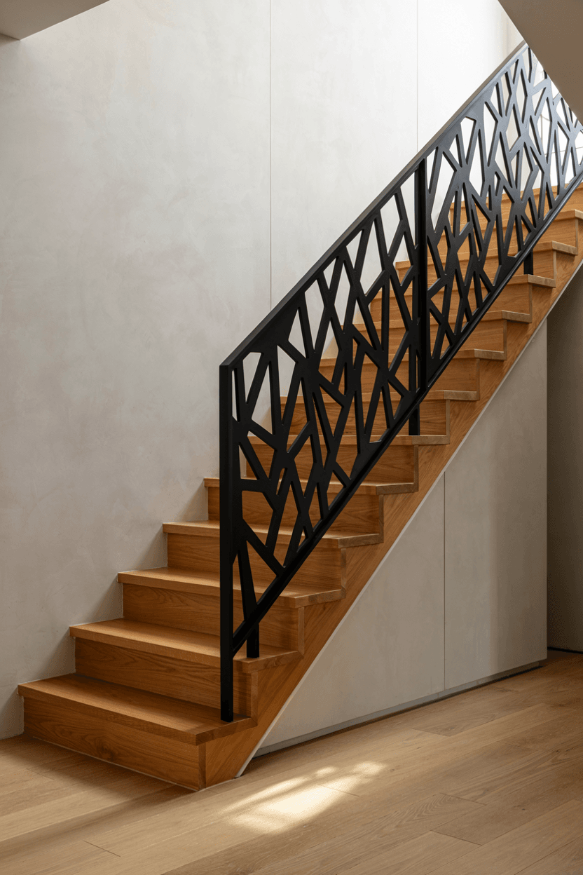 Geometric Metal Railings – home decor idea