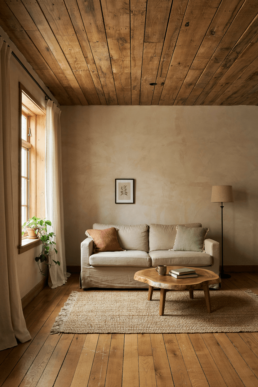 Rustic Wood Ceiling – home decor idea