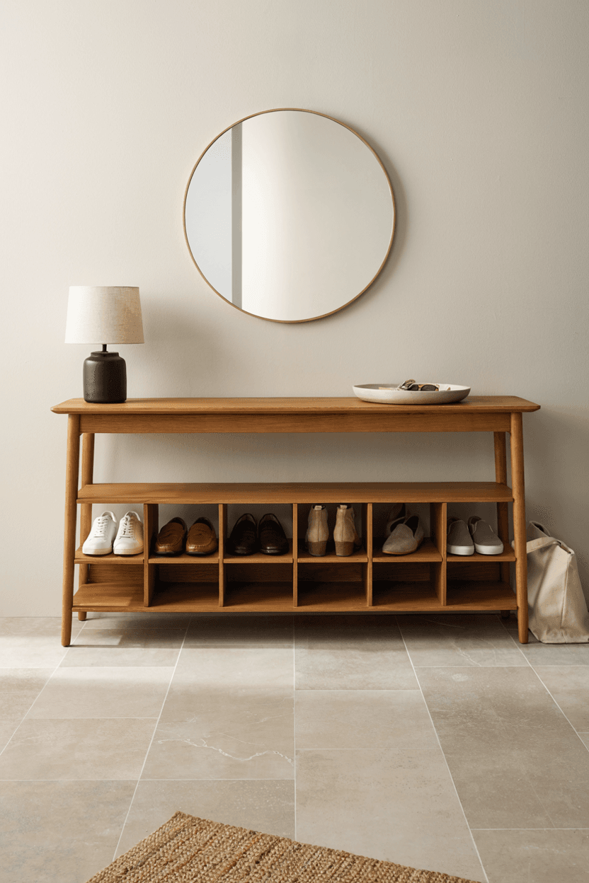 Entryway Table with Shoe Storage – home decor idea