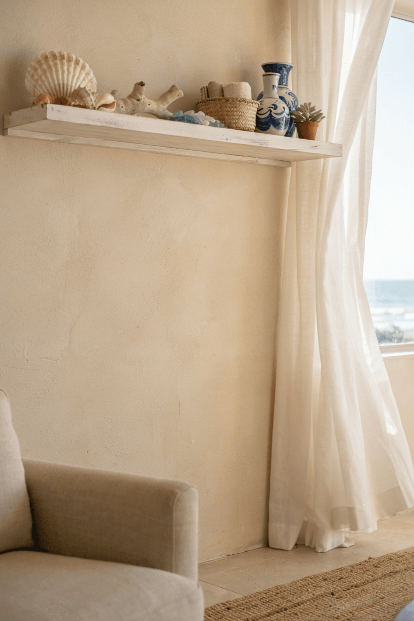 Coastal Shelf Styling – home decor idea