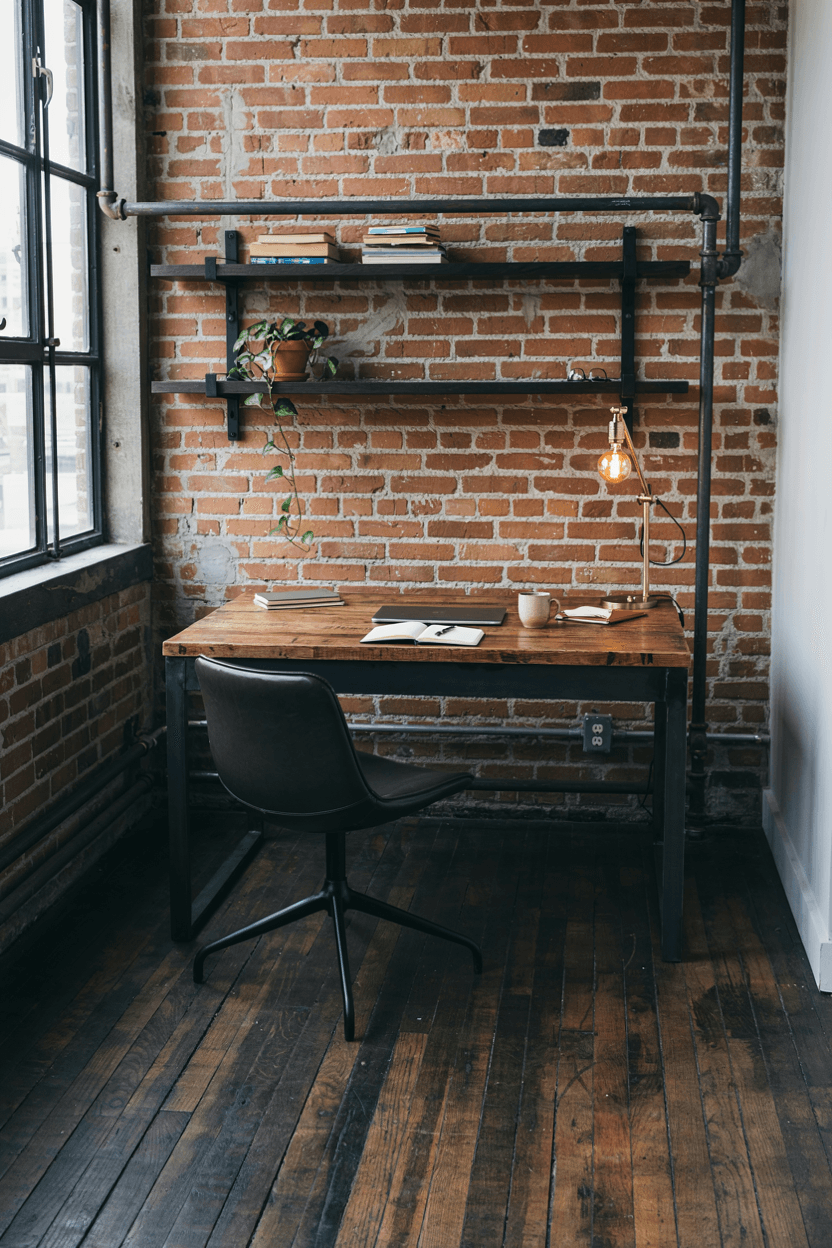 Home Office with Industrial Style – home decor idea