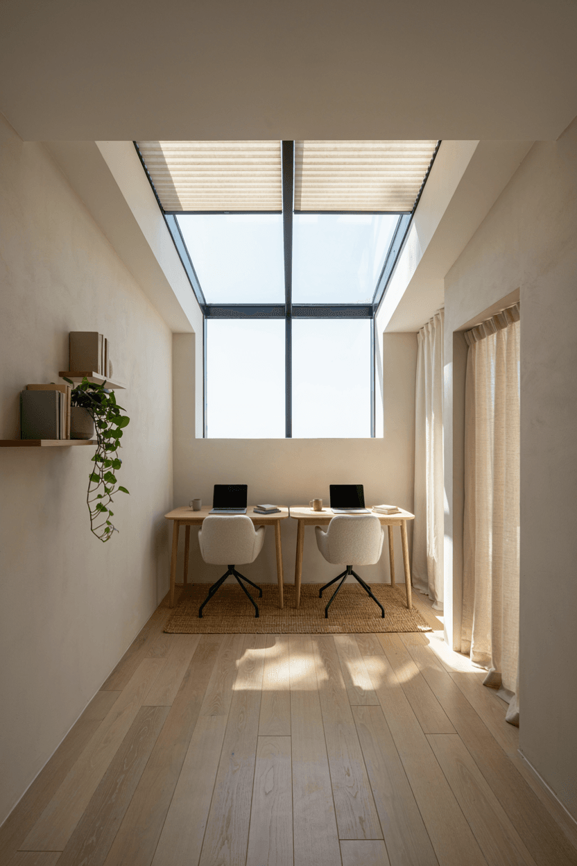 Modern Office with Skylights – home decor idea