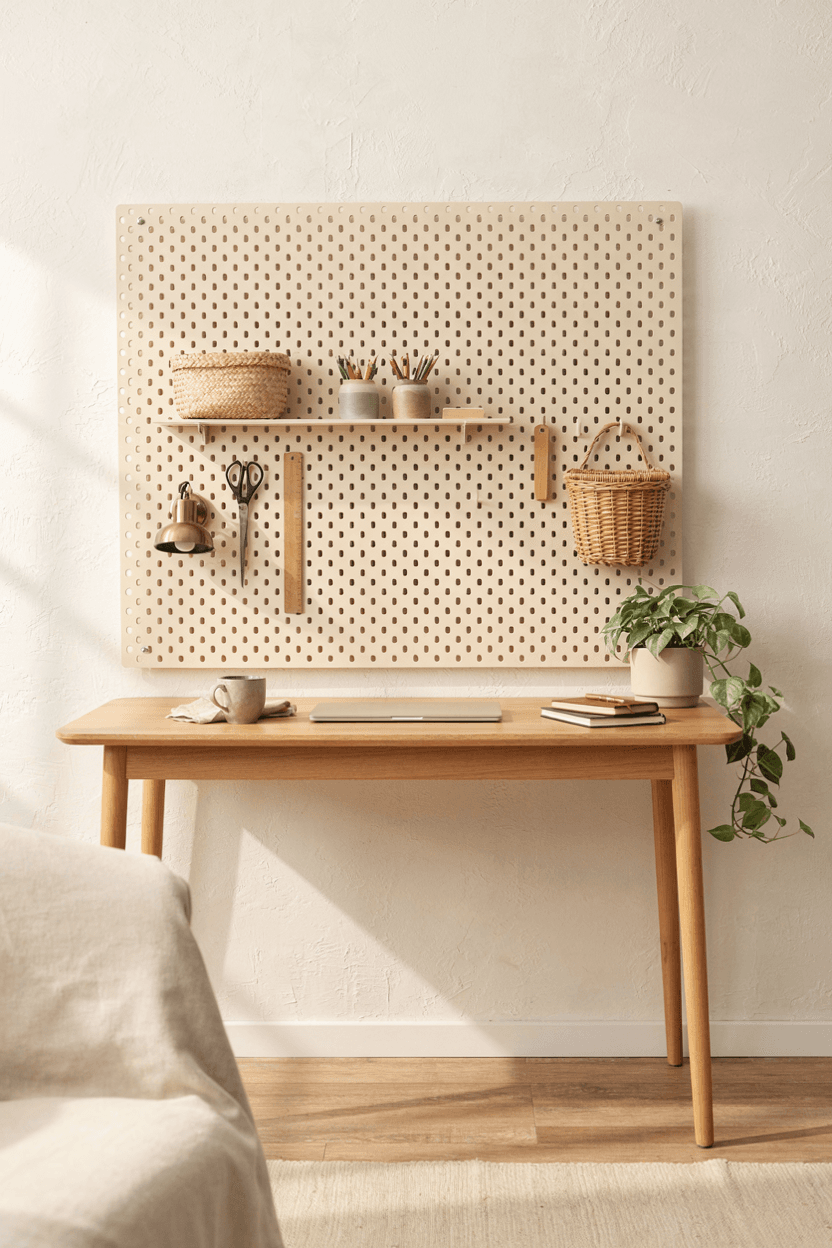 Desk with Pegboard – home decor idea