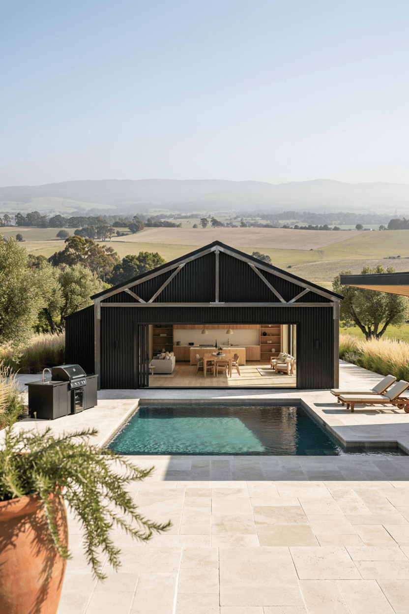 Barndominium with Pool – home decor idea