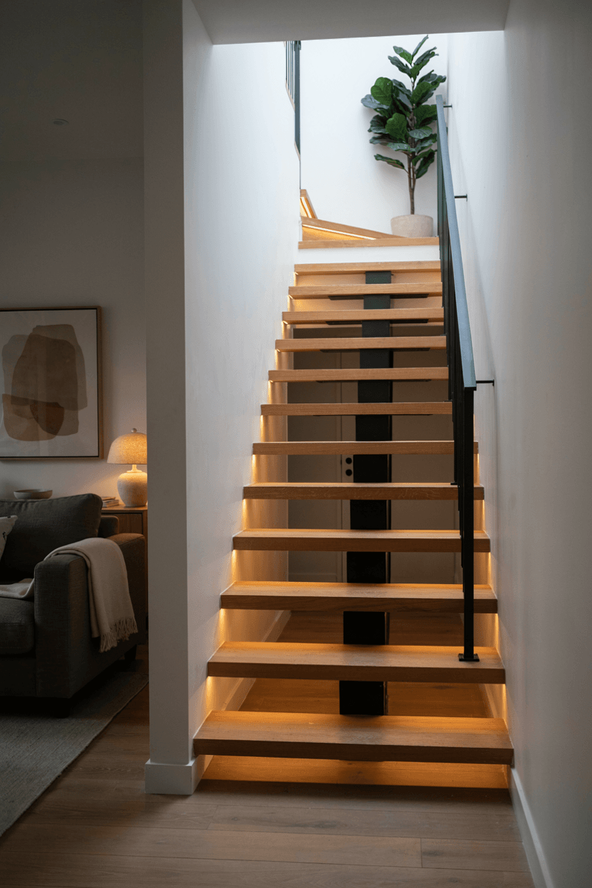 Staircase with Lighting – home decor idea