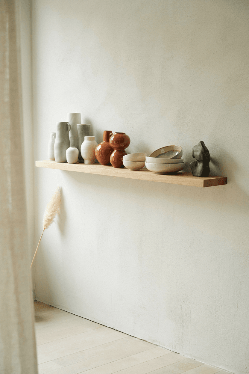 Shelf with Ceramic Collection – home decor idea