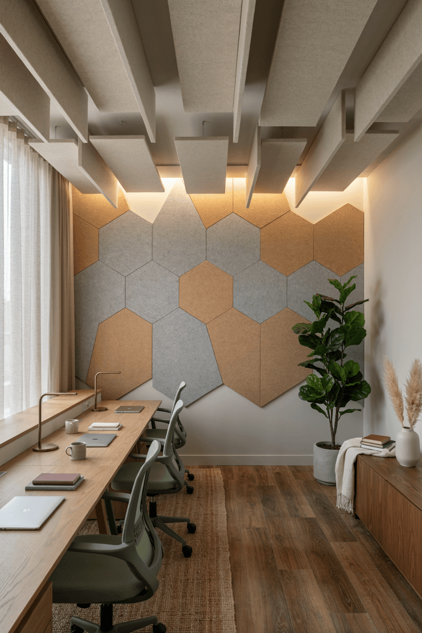 Office with Acoustic Panels – home decor idea
