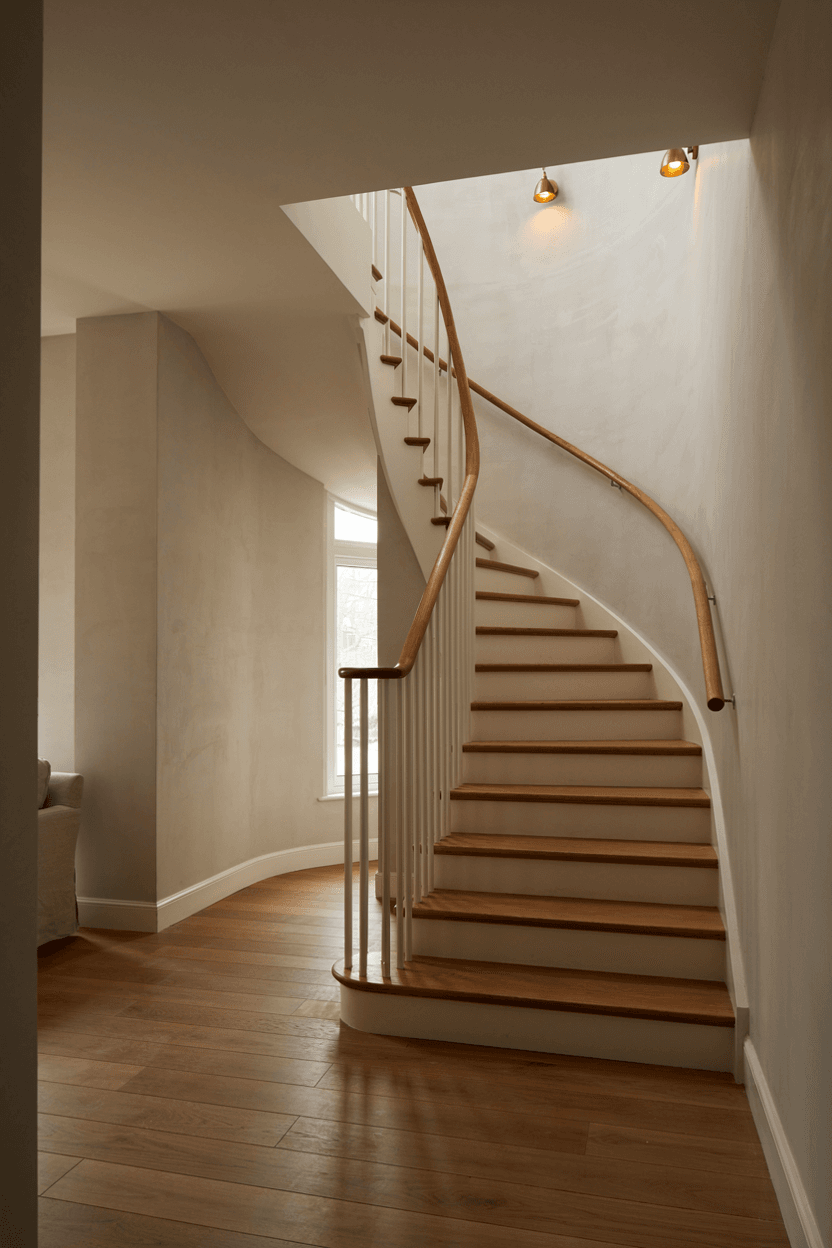 Curved Staircase Railings – home decor idea